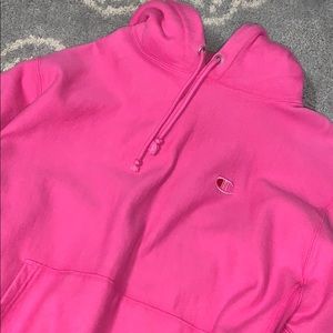 hot pink champion hoodie